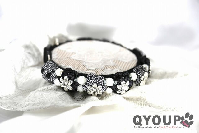 パラコード❥首輪❥エレガント❥ベージュ №010 首輪 GOLDENMAMA