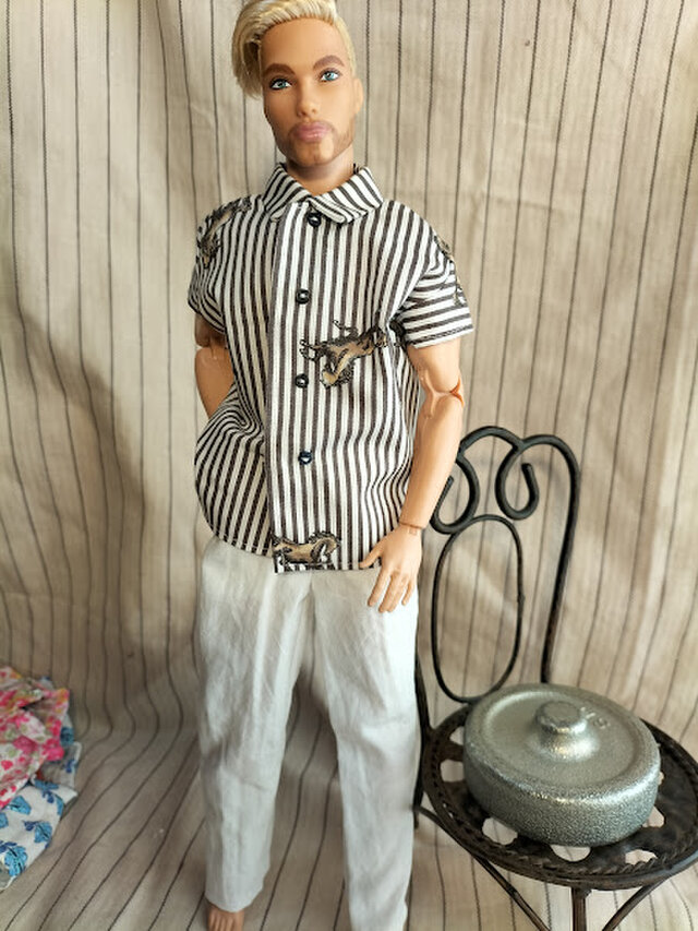 ケン LOOKS（背丈３１cm）用 アロハシャツとハーフパンツ（２ ...