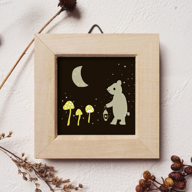 ミニ額＊夜の散策