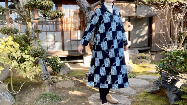 着物リメイク 丸襟のAラインワンピース 着物リメイク】縫い方／Aラインワンピース作り方・1／2で説明