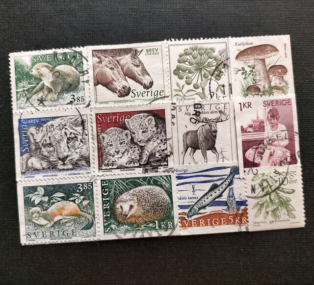 Vintageスウェーデン古切手セット 12枚【Sweden】DA-STE138 | iichi