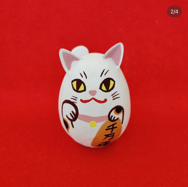 招き猫 張り子 月桃招き猫張り子 | iichi 日々の暮らしを心地よくするハンドメイドや