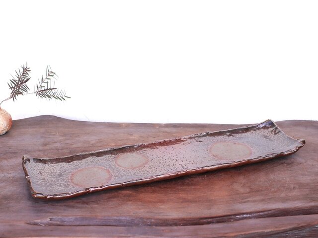 56.備前焼長皿 備前焼 長方皿(42cm) sr1-037 長皿 宗兵衛窯 古川宗之輔 通販