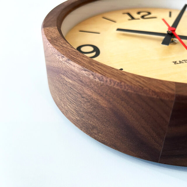 KATOMOKU muku clock 21 ウォールナット km-136WARC 電波時計