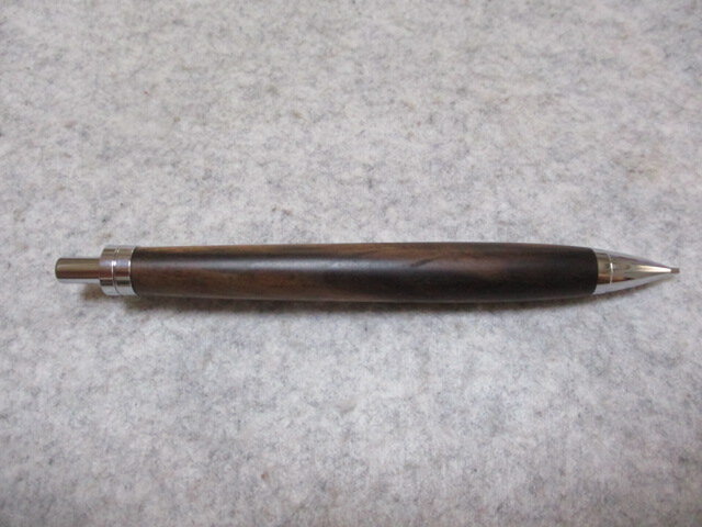 黒柿 孔雀杢 自家製蜜蝋ワックス仕上げ ワンピースタイプの木軸