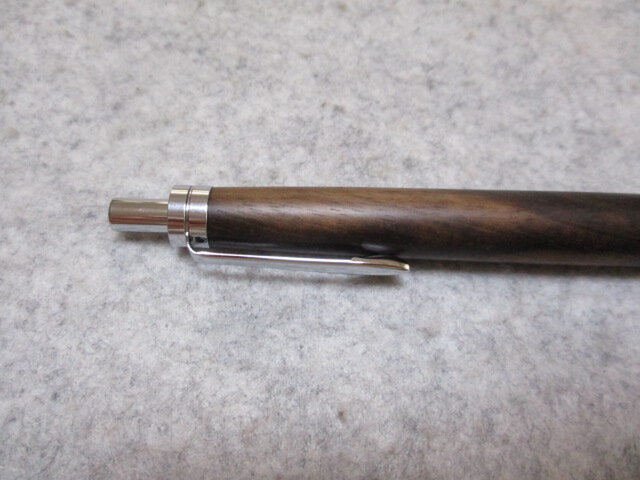 黒柿 孔雀杢 自家製蜜蝋ワックス仕上げ ワンピースタイプの木軸