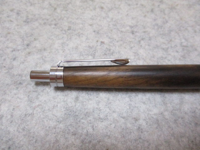 黒柿 孔雀杢 自家製蜜蝋ワックス仕上げ ワンピースタイプの木軸