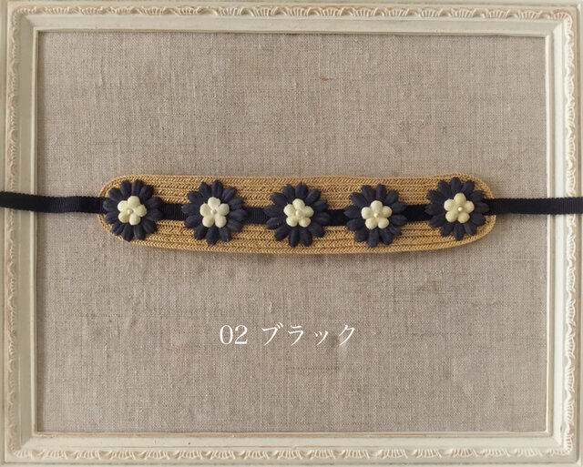 ドール用ブレードと染め花のヘアバンド(L) | iichi 日々の暮らしを