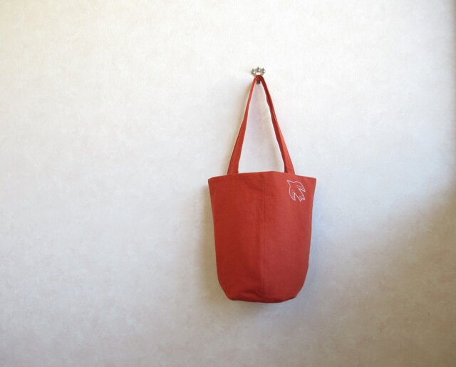 HUMAN MADE トートバッグ 刺繍ロゴ カーキ×オレンジ 肩掛け 多機能！刺繍ロゴトートバッグ（オレンジ） トートバッグ daisy__hm