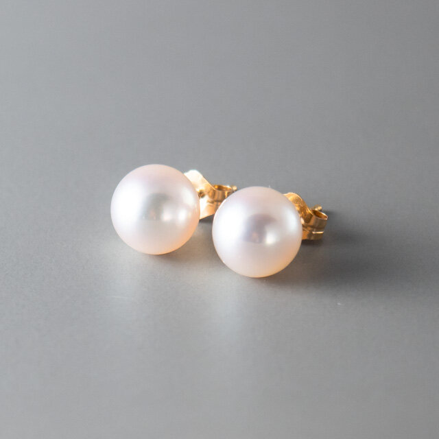 ＜アコヤ真珠7mm＞シンプルひとつぶピアス