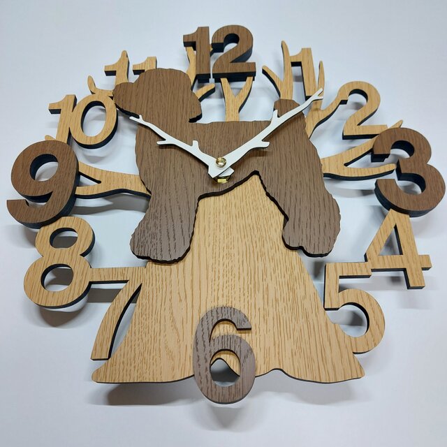 期間限定2000円引き】名入れ・文字入れ 木とワンちゃん デザイン壁掛け