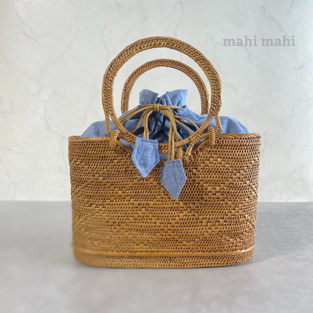 ꕤ販売中ꕤパステルカラーの内布。初めてのカゴバッグに迷ったらこれ♪ 優しい色合いで日常が華やぐ☆