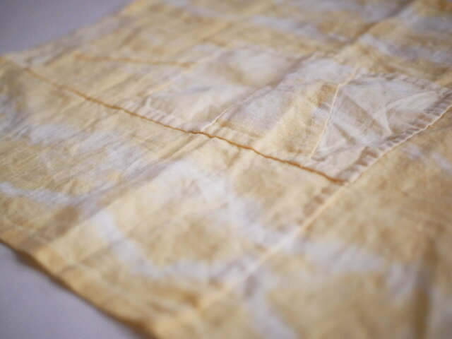 手縫いポジャギ 永遠の布 くちなし染 34×43cm | iichi 日々の暮らしを