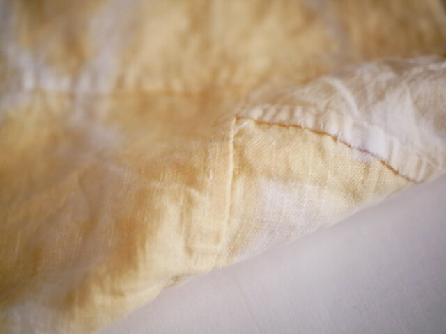 手縫いポジャギ 永遠の布 くちなし染 34×43cm | iichi 日々の暮らしを