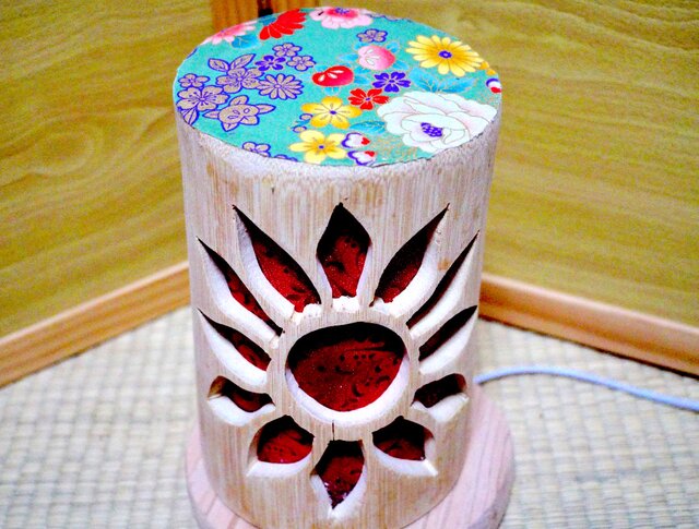 ◇両面彫◇竹灯り・竹あかり・竹灯籠 ～～ 癒しの灯り 華衣