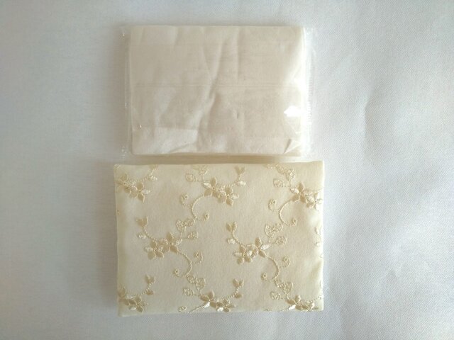 レースのポケットティッシュケース（ライトイエロー） | iichi 日々の