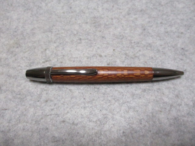 レースウッド 斑点杢 椿油仕上げ 回転式ロングパトリオットボールペン