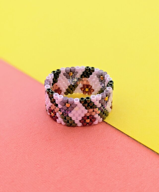 ビーズ織りの指輪　Ｙ-240