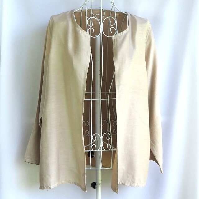 シルクカーディガン☆オールスパイス染め