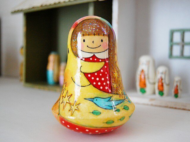 マトリョーシカ＊おきあがりこぼし＊お月様と女の子 | iichi 日々の