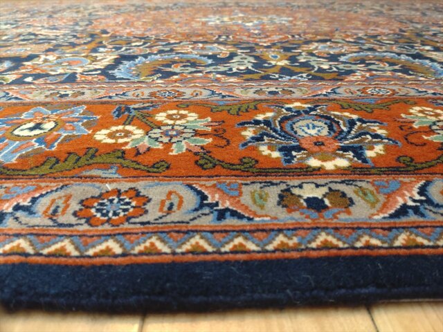 春キャンペーン50％OFF】ペルシャ絨毯サルーク産 ブルー290×197cm