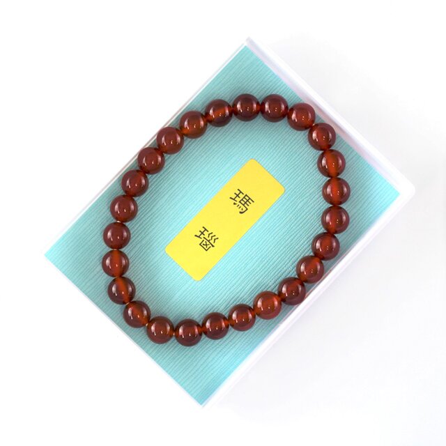 8mm 本瑪瑙　腕輪　ブレスレット　数珠　天然石　パワーストーン　京都　UDA175