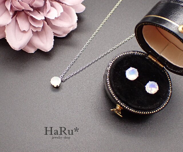 サージカルステンレス316✨エチオピアンオパールネックレス サージカルステンレス316✨エチオピアンオパールネックレス