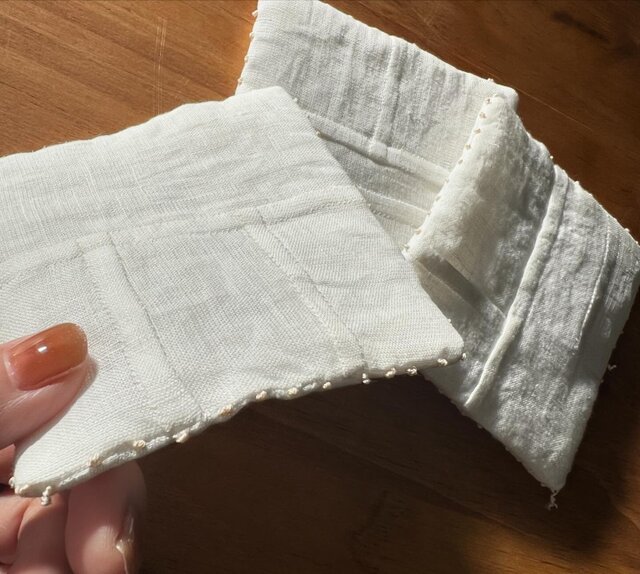 真っ白なポジャギのコースター 3枚セット | iichi 日々の暮らしを