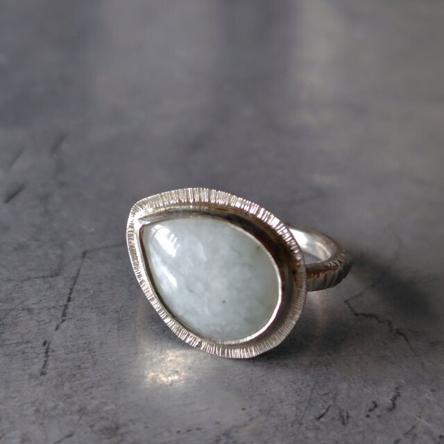 糸魚川翡翠シルバーリング#9.5〜10