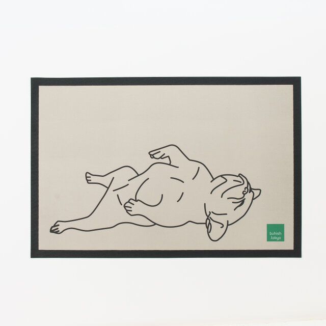 落ちブヒ ラバーマット E ベージュ