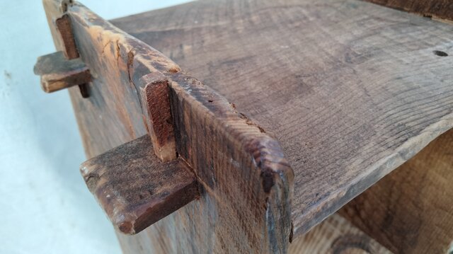 アンティーク　イタリア製 古木 古材 ウォールナット 花台 古木花台 古木板 煎茶盆 茶盆 枯木 古玩 古材 盆栽台 敷板