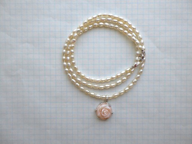 珊瑚パールネックレスまとめ SV 珊瑚の淡水パールネックレス付き | iichi 日々の暮らしを心地よく