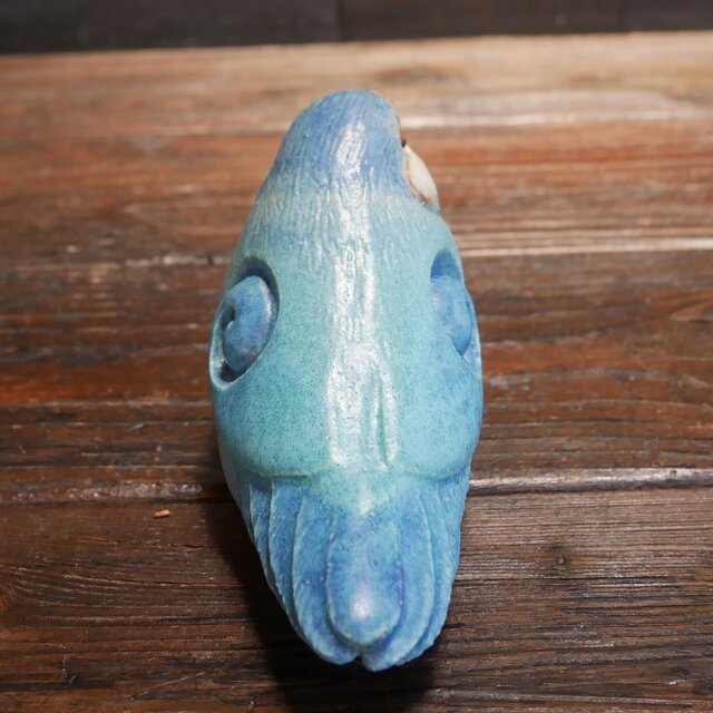 ガラスのまち針　あじさい　青い鳥＆ひよこ 青色の文鳥 no.12 | iichi 日々の暮らしを心地よくする