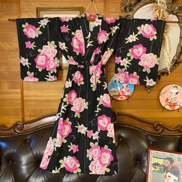 和洋折衷 浴衣 リメイク ワンピース ドレス 夏帯サッシュベルト