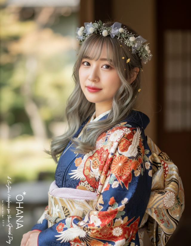 花かんむり 花冠 成人式 結婚式 卒業式 袴 振袖 和装 髪飾り 七五三