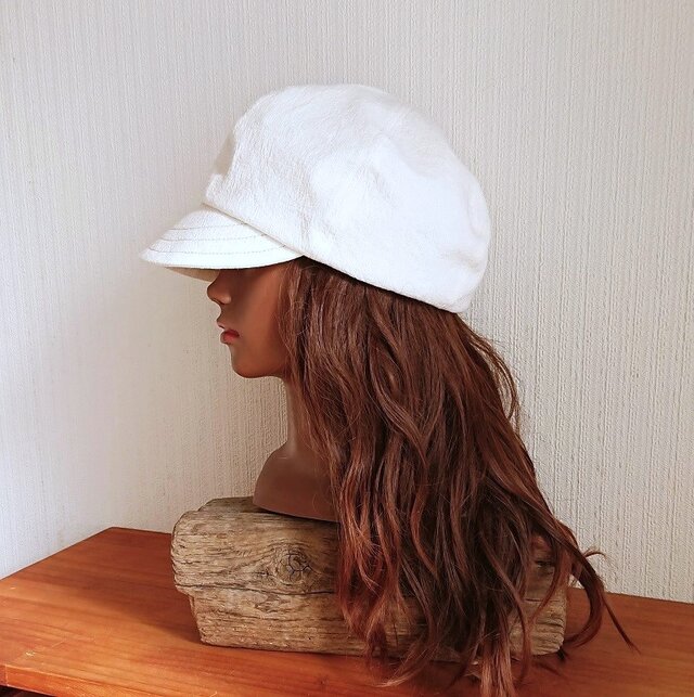 綿麻のふんわりキャスケット【キナリ】