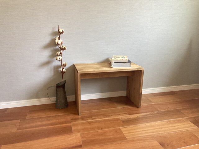 木製　ハンドメイド　オーダー　コの字　ベンチ　テレビ台　キヌカ　シェルフ コの字台 (オーダーメイドのサイズに合わせてご制作) 棚
