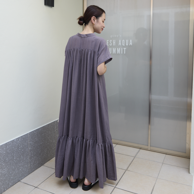 着丈調整可能】ストンとしたIラインシルエット コットン 前開き