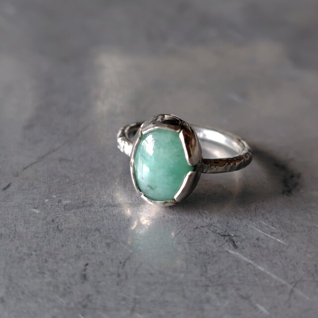 エメラルドシルバーリング#9.5