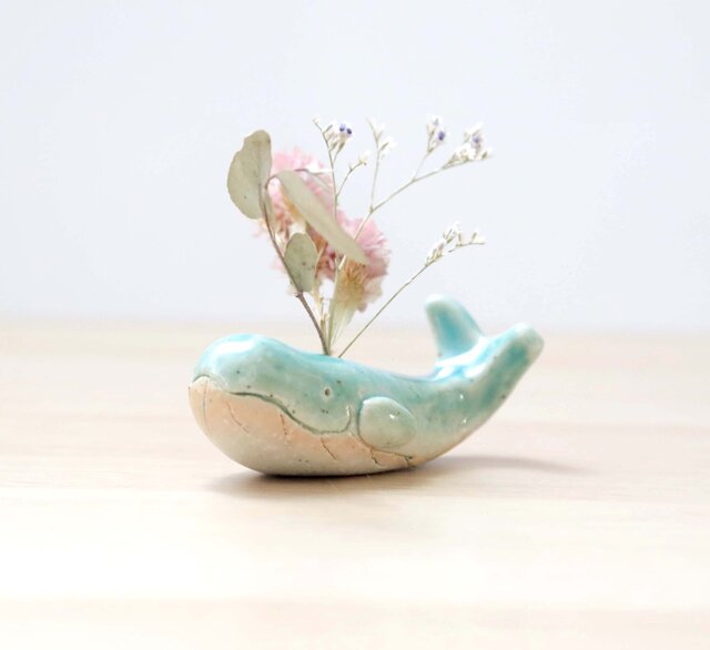やちむん 工房十鶴 花器 フラワーベース クジラ it-69913c9b13810-1200.jpg