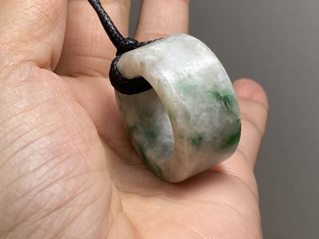 Mika-Jewelry-HSYR53 一点物 ミャンマー産 天然 A貨 薄緑 本翡翠