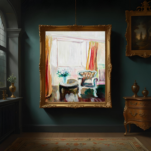 46×53㎝「窓辺の椅子とテーブル」油彩・額装・原画・F10 46×53㎝「窓辺の椅子とテーブル」油彩・額装・原画・F10 Amazon.co.jp: