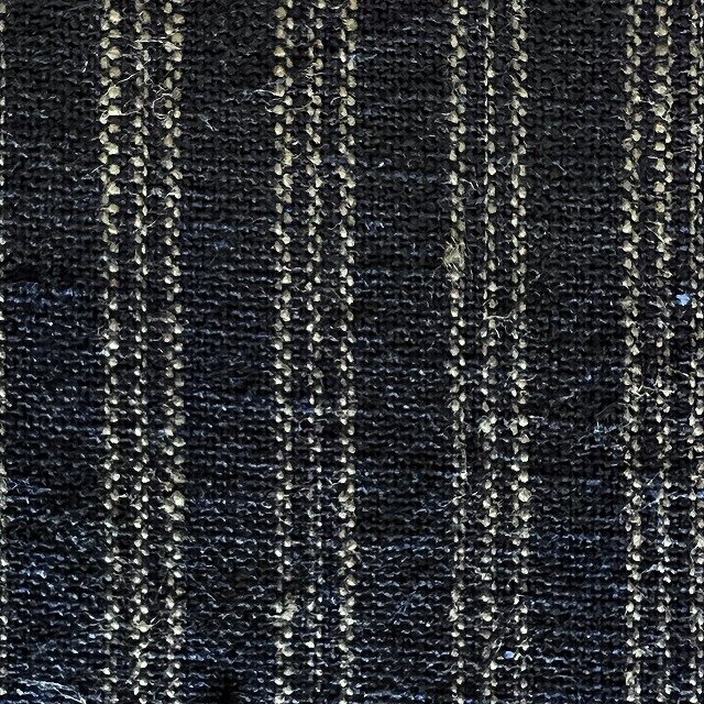 sm0033a　縞文様 木綿 ハギレ   698cm   / 古布 古裂 藍染 かすり