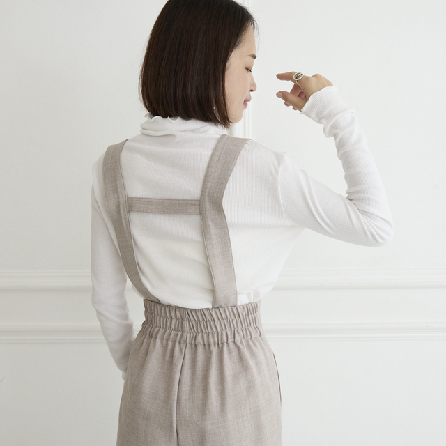 3サイズ】着回し抜群 肩紐を取り外せる 2Way 大人女子なハイウエスト