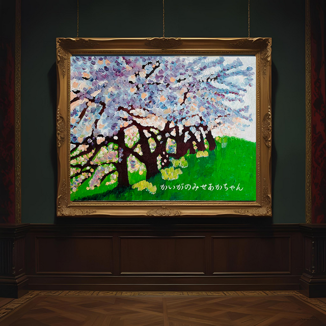 32×41㎝「朝の桜２」油彩・原画・F6 原画「朝の桜2」F6・油彩画 | iichi 日々の暮らしを心地よく