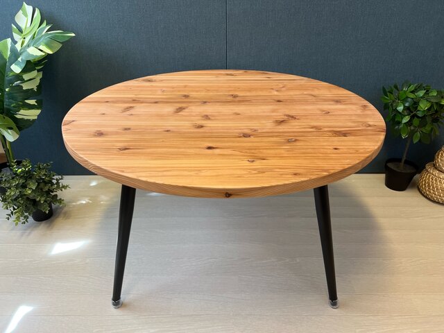 【送料無料】 テーブル 丸形 90cm パイン Nt アイアン製ボルト連結脚 送料無料】 テーブル 丸形 90cm パイン Nt アイアン製ボルト連結脚