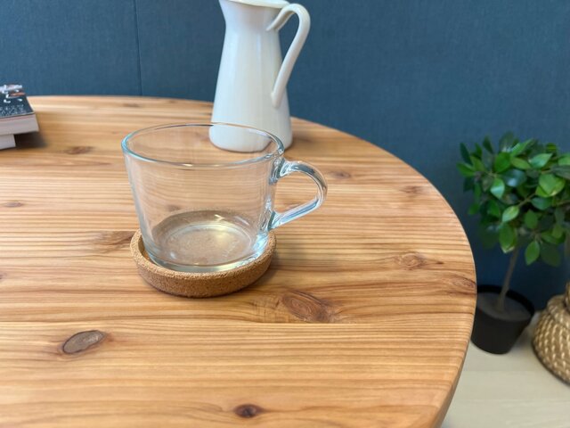 送料無料】 ローテーブル 丸形 90cm 杉 アイアン ボルト連結脚 | iichi