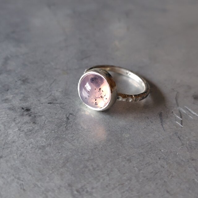 ダイオプサイトインローズクォーツシルバーリング#10