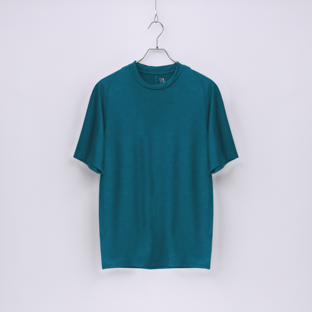 【ユニセックス】C FLEX　メリノウールTシャツ　(501 グリーン　Lサイズ)