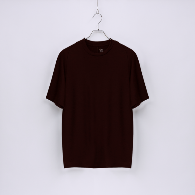 【ユニセックス】C FLEX　メリノウールTシャツ　(601ダークブラウン　Mサイズ)